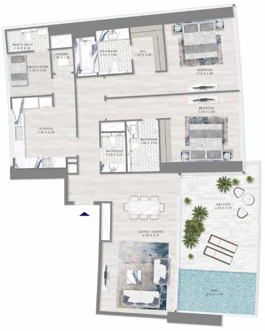 Damac Harbour Lights floor plan