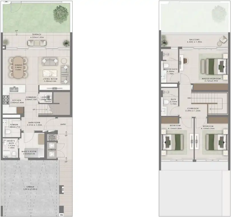 3 Bedrooms Townhouse